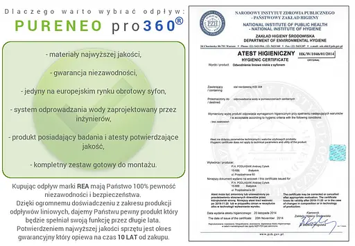 Душовий канал Rea Pure Neo Pro 90 см REA-G0903 - фото 10