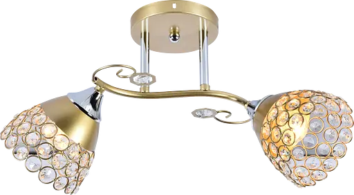 Люстра декоративна V XA1206/2 Gold+Chrome на 2 плафона