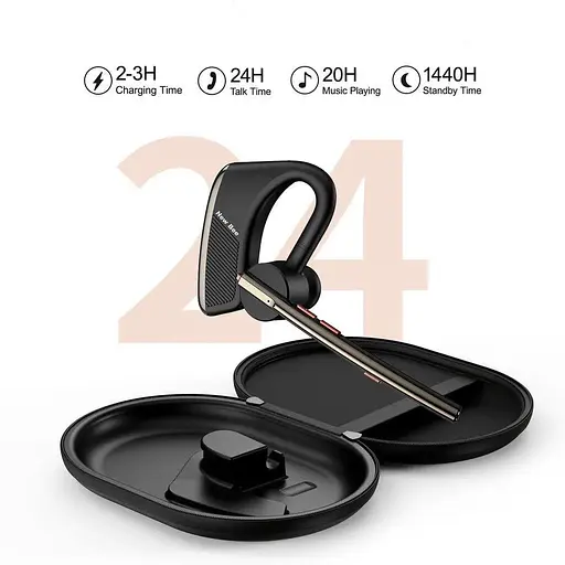 Бездротова Bluetooth гарнітура New Bee M50 з шумозаглушенням і захисним кейсом - фото 3