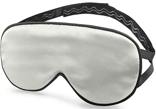 Маска для сну шовк "Чумацький Шлях" з нековзною резикою в Подарунковій упаковці Біла (1177-02)