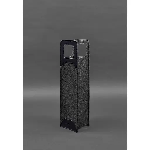 Чехол для вина BlankNote Краст 1.0 из фетра с кожаными вставками синий  - фото 6