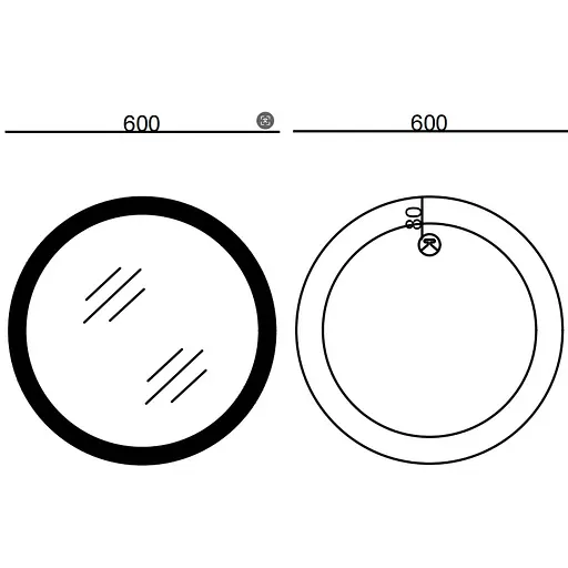 Зеркало Mixxus Plain MC03-60 (LED Touch, антизапотевание, димер, регулировка яркости) MI6662 - фото 7
