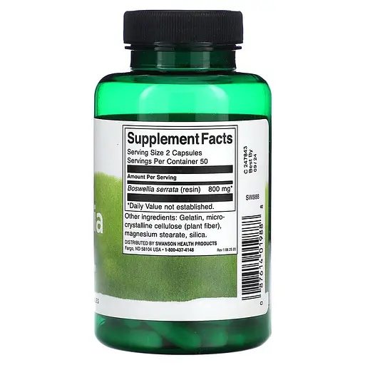 Босвелія Swanson Boswellia 400 mg 100 caps (1086-100-32-5900626-20) - фото 2