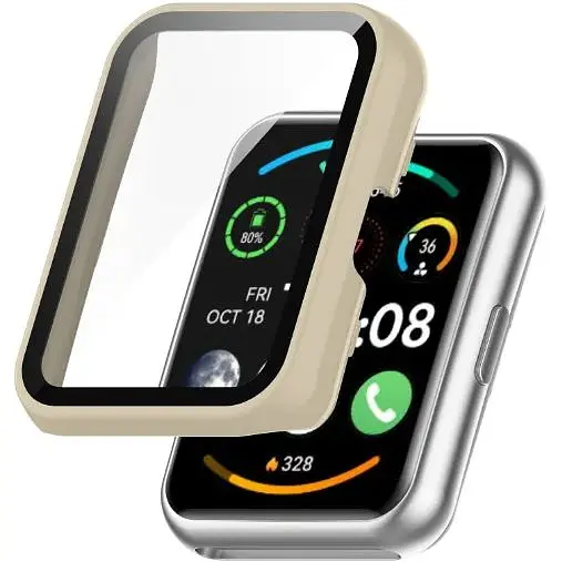 Чехол-накладка DK Пластик Gloss Стекло Full Cover для Huawei Watch Fit 2 (ivory) - фото 4