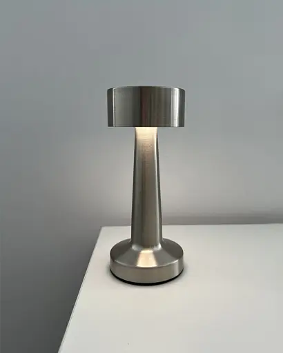 Настільна лампа з акумулятором Goldlux 327512 Simply LED 2700K+4000K+6500K IP20 срібляста - фото 3