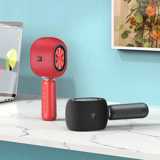 Мікрофон з караоке Hoco BK8 Cool Hi K-Song Red 759559 (79260) - фото 4