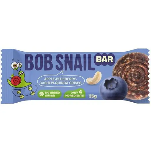 Фруктово-ягодно-ореховый батончик Bob Snail Яблоко-Черника-Кешью-Криспы Киноа 35 г