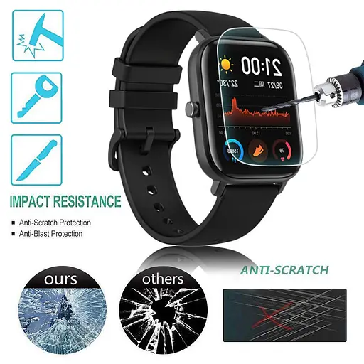 Защитная плёнка Amazfeel для смарт-часов Amazfit GTS/GTS2, комплект 2 шт. - фото 4