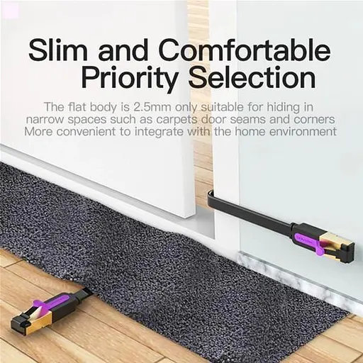 Патч-корд Vention CAT7 SSTP Ethernet, 2 м, чорний (ICABF) - фото 7