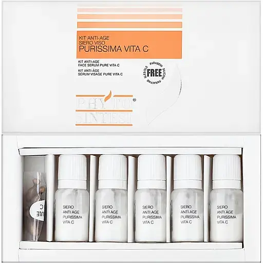 Антивіковий догляд для обличчя Phyto Sintesi Vitamin C 5 ампул + 5 капсул - фото 1