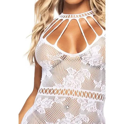 Міні-сукня Leg Avenue Strappy Lace mini dress White One size - фото 6