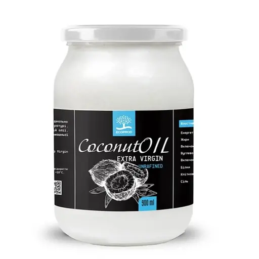 Кокосова олія ECOPROD нерафінована 900 ml - фото 1