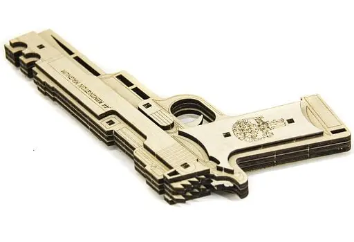 Дерев'яний конструктор Пістолет Магнум 22 деталі - фото 5