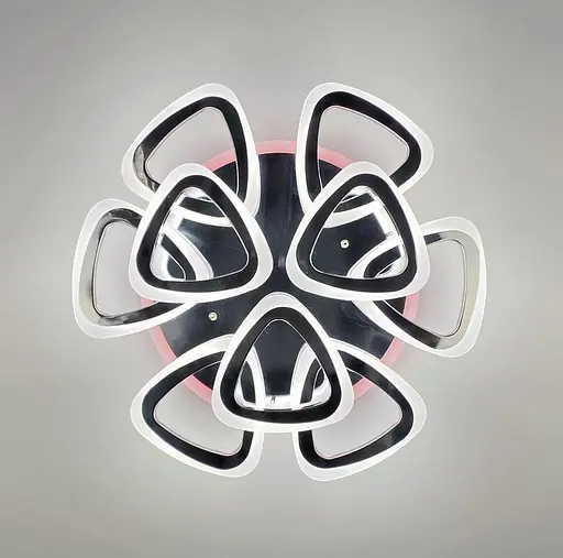 Светодиона LED люстра на 6+3 рожка треугольной формы | Ст. A 2502/6+3 RGB CH | Line F - фото 2