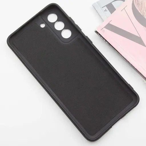 Чохол TPU Getman Liquid Silk Full Camera для Samsung Galaxy S21 Чорний / Black - фото 2