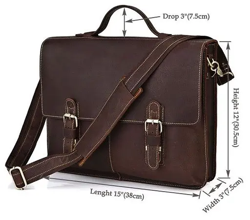 Чоловічий шкіряний портфель Vintage 38х30,5х7,5 см sum0012730 - фото 3