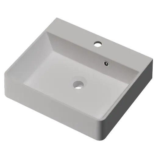 Раковина матова накладна Amidicon Solo 50 500x430 з литого каменю SOLO_50_MAT, Білий матовий - фото 2