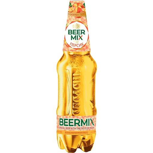 Пиво Оболонь Beermix Peach світле фільтроване 2.5% 1 л
