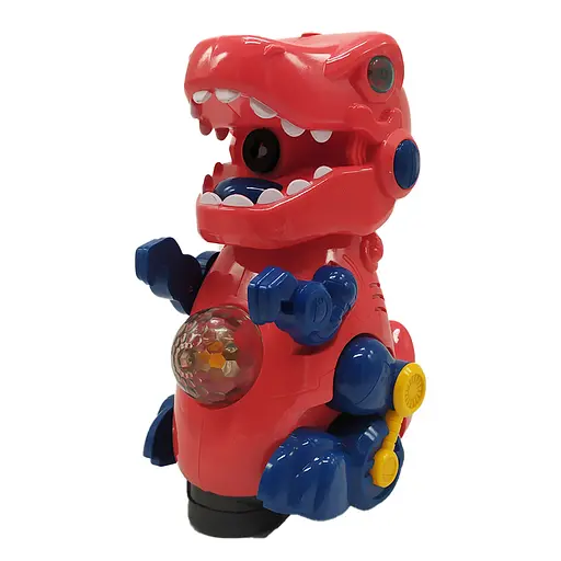 Генератор мильних бульбашок "Динозавр" Bambi ZR161 світло, звук, рух Червоний - фото 1