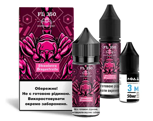 Набор компонентов для самозамеса солевой Flavorlab FL350 30 мл (Strawberry Dragonfruit Клубника Драконий фрукт, 0-65 мг)