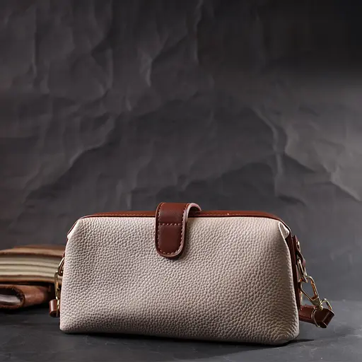 Клатч Vintage с защелкой из натуральной кожи 19.5х10х5.5 см sum0029013 - фото 10