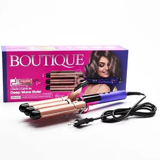 Плойка DSP XPRO DS-20247 на три волны 45 Вт Рожевий - фото 2