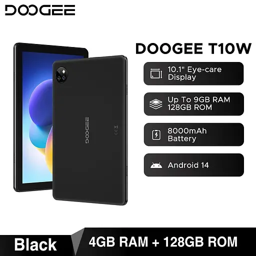 Планшет Doogee T10W 4/128Gb 4G LTE (черный) - фото 7