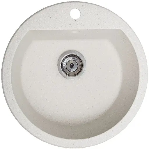 Гранітна кухонна мийка Romzha Kolo Biela (101) - фото 1