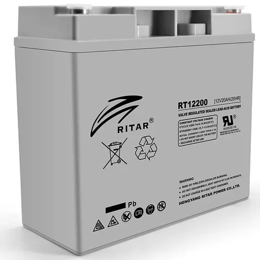 Аккумуляторная батарея для ИБП Ritar AGM 12 V / 20 А*ч (RT12200) - фото 1