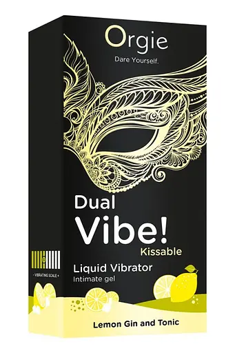 Жидкий вибратор Orgie Dual Vibe! Liquid Vibrator Lemon Gin and Tonic 15 мл - фото 3