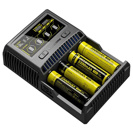 Зарядное устройство Nitecore SC4 для аккумуляторов (Ni-Cd Ni-Mh Li-Ion IMR LiFePO4) 220V-12V - фото 3