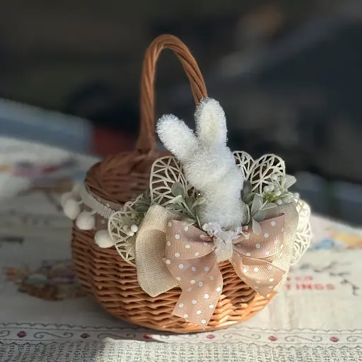 Пасхальная корзина 15х15х19см hand-made 2 MIS LT - фото 1