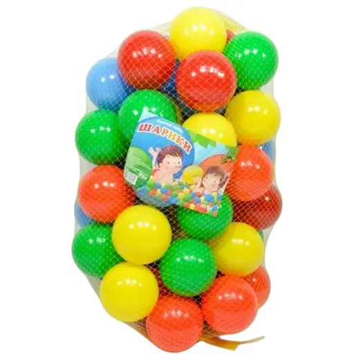 Кульки середні м’які, 70 мм, 30 шт. в сітці, 16026