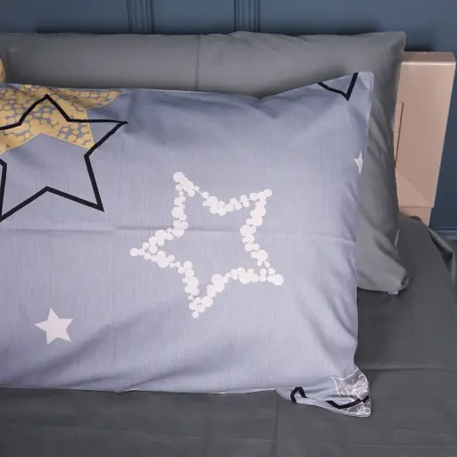 Простыня MirSon Сатин 22-1373 Gray Starry Sky 180x220 см (2200010474992) - фото 4