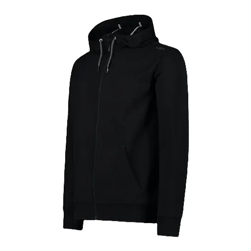 Кофта CMP Men's Stretch Hooded Sweatshirt Black M (1097-31D4317-U901 48) - фото 3