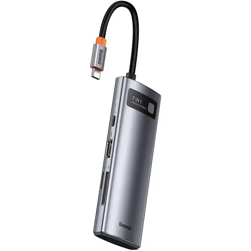 USB-Хаб Baseus USB-Hub Metal Gleam Series 7-in-1 Multifunctional Type-C HUB Docking Station Gray（Type-C to H (WKWG020113) - фото 2