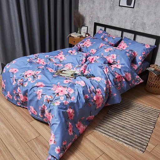 Комплект постельного белья Moon&Star Микросатин Premium Blossom Sky Полуторный 143х210 наволочки 2х70х70 - фото 2