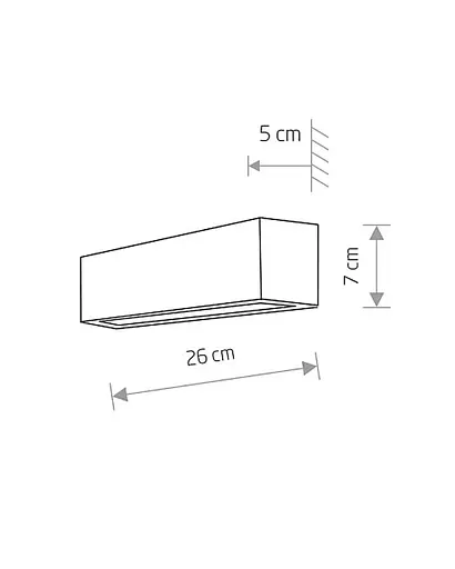 Настінний світильник Nowodvorski 7601 Straight Wall XS - фото 2