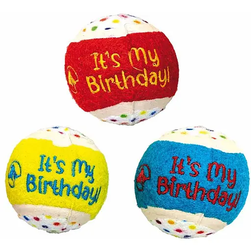 Іграшка для собак Croci Pet’s party М'яч тенісний для вечірок 6.5 см різнокольоровий