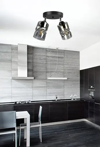 Люстра декоративна Sirius S4944-2 BK+SM з поворотнім механізмом - фото 5