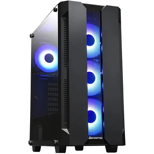 Корпус Chieftec HUNTER GS-01B-OP 4x120mm A-RGB, ATX, без БЖ, Black