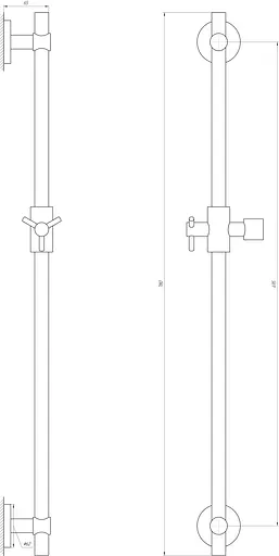 Душевая стойка Dishi T1106-C Хром - фото 4