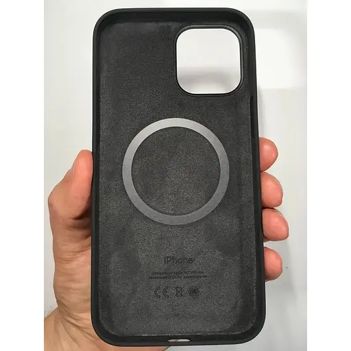 Оригинальный силиконовый чехол Apple Silicone Case MagSafe для iPhone 12 Pro Max Midnight (MHLG3ZM/A) - фото 7