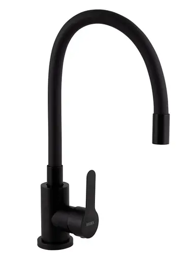 Змішувач для кухні Brinex Pure 015F3 з гнучким виливом Black Matt BRIPUR015F3BLM - фото 1
