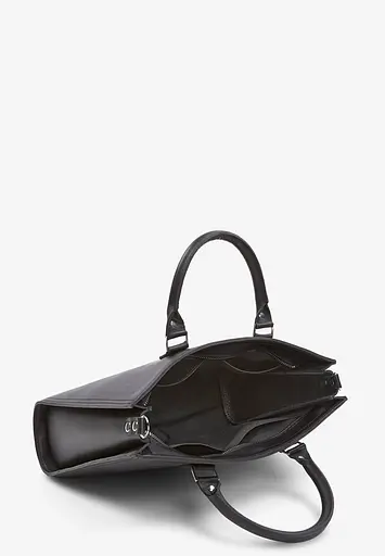 Жіноча шкіряна сумка Fancy A4 чорна краст - фото 6