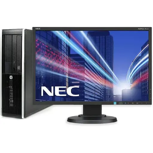 Комплект Компьютер HP Compaq 6200 Pro SFF (i5-2400/8/120SSD) + Монитор 22" Nec E223WM Б/У - фото 1