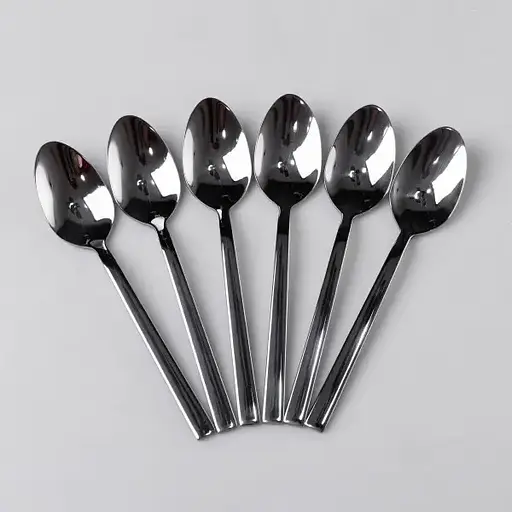 Набор чайных ложек Yiwu 6 штук из нержавеющей стали 14.5 см серебристые ложки чайные посуда десерт кофе HP-16978-18 - фото 1