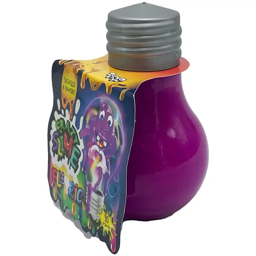 В'язка маса лампочка Danko Toys Fluoric Crazy Slime SLM-07-01U світиться в темряві фіолетова