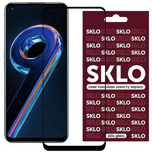 Захисне скло SKLO 3D для Realme 9 Pro / 9i / 9 5G / OnePlus Nord CE 2 Lite 5G Чорний