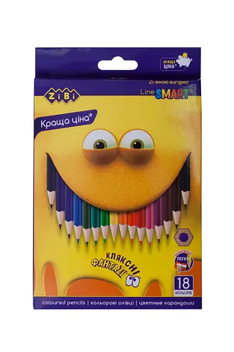 Карандаши цветные, 18 цветов, SMART Line ZB.2425 ZiBi (4823078932334) - фото 1